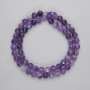 Amethyst Faceted Round Beads, diameter 6mm+/-, length 40cm+/- on a strand