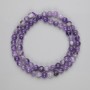 Amethyst Smooth Round Beads, diameter 8mm+/-, length 38cm+/- on a strand