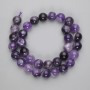 Amethyst Smooth Round Beads, diameter 12mm+/-, length 38cm+/- on a strand