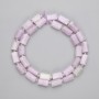 Kunzite Chip Beads, diameter 10-11x6.5mm+/- with 3mm+/- seed beads, length 40cm+/- on a strand