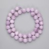 Kunzite Smooth Round Beads, diameter 10mm+/-, length 39cm+/- on a strand