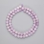 Kunzite Smooth Round Beads, diameter 7mm+/-, length 39cm+/- on a strand