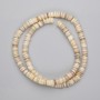 Shell Beads Skarfarka Rondelle, 5x2mm diameter, 38cm length on thread
