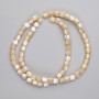 Mother-of-P pearl Cylindrical Beads 5×5 mm, 38 cm ± on beading thread