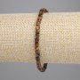 Bracelet Tiger's Eye Faceted Cube, 4×4 mm, stretchy 18 cm
