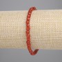 Carnelian Bracelet Faceted Cube 4×4 mm, 18 cm length, stretch