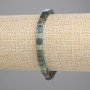 Moss Agate Bracelet, cube beads, diameter 4x4mm+-, length 18cm+- stretch