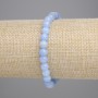 Aquamarine Bracelet, smooth round beads, diameter 6.5mm+-, length 18cm+- stretch