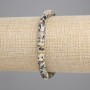 Dalmatian Jasper Bracelet, cylinder beads, diameter 6x6mm+/- (stretch), length 18cm+