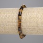 Tiger's Eye Bracelet, cylinder beads, diameter 6x6mm+/- (stretch), length 18cm+