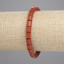 Red Jasper Bracelet, cylinder beads, diameter 6x6mm+/- (stretch), length 18cm+