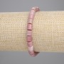 Rhodonite Bracelet, cylinder beads, diameter 6x6mm+/- (stretch), length 18cm+