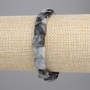 Hawk's Eye Bracelet, Faceted Square, Diameter 9-10x9-10mm+- (Stretch), Length 18cm+