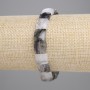 Bracelet Rutilated Quartz faceted square, diameter 9-10x9-10mm+/- (stretch), length 18cm+