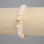 Bracelet Citrine faceted square, diameter 9-10x9-10mm+/- (stretch), length 18cm+