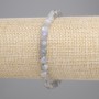 Bracelet Labradorite faceted round bead, diameter 6mm+/-, length 18cm+/- stretch