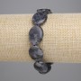 Bracelet Larvikite oval, diameter 19x15mm+/-, length 18cm+/- stretch