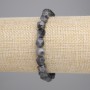 Bracelet Larvikite polygon beads, diameter 8x7mm+/-, length 18cm+/- stretch