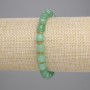 Bracelet Jade faceted cube, diameter 6.5x6.5mm+/- seed beads 3mm+/-, length 18cm+/- stretch