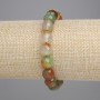 Brazilian Agate Bracelet, Faceted Round Beads, diameter 9.5mm+-, length 18cm+- stretch