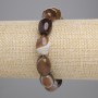 Agate Bracelet, Barrel Beads, diameter 16x12mm+-, length 18cm+- stretch