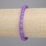 Amethyst Bracelet Smooth Round Beads, Diameter 6mm+/-, Length 18cm+/- Stretch
