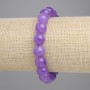 Amethyst Bracelet Smooth Round Beads, Diameter 10mm+/-, Length 18cm+/- Stretch