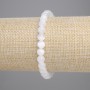 Selenite Bracelet Smooth Round Beads, Diameter 6.5mm+/-, Length 18cm+/- Stretch
