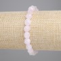 Rose Quartz Bracelet Faceted Beads, Diameter 8x6.5mm+/-, Length 18cm+/- Stretch