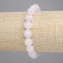 Rose Quartz Bracelet Faceted Beads, Diameter 10x8.5mm+/-, Length 18cm+/- Stretch