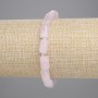 Rose Quartz Bracelet Nugget Beads, Diameter 9-11x7mm+/- with 3mm+/- Seed Beads, Length 18cm+/- Stretch