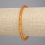 Citrine Bracelet, smooth round bead, diameter 4mm+-, length 18cm+- stretch