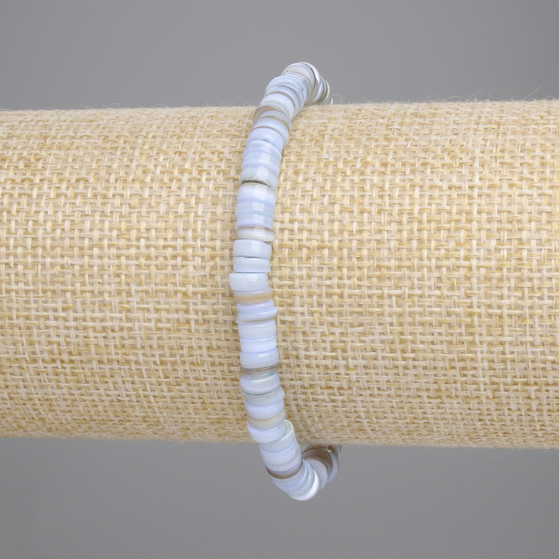 Bracelet with Scarab shell Scarparo rondelle, diameter 5x2mm+-, length 18cm+- stretch