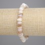 Bracelet with Shell Scarface rondel, diameter 8x2mm+-, length 18cm+- stretch