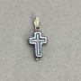 Hematite Cross Pendant 15×10mm, length 25cm