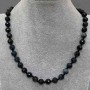 Hawk's Eye Faceted Round Beads 8mm+, length 45cm+ with clasp