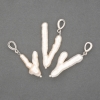 Pendant Baroque Pearl with petrol hue 21-33×15-17mm ±, length 40mm ± (assorted sizes)