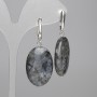 Earrings Labradorite Oval 30×20mm±, length 55mm±