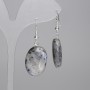 Earrings Labradorite Oval 25x18mm+-, length 45mm+