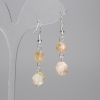 Earrings Citrine Multifold facets 10x8, 5mm+- 8x7mm+-, length 40mm+-