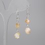 Earrings Citrine Multifold facets 10x8, 5mm+- 8x7mm+-, length 40mm+-