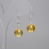 Earrings Citrine smooth bead 12mm+-, length 32mm+-