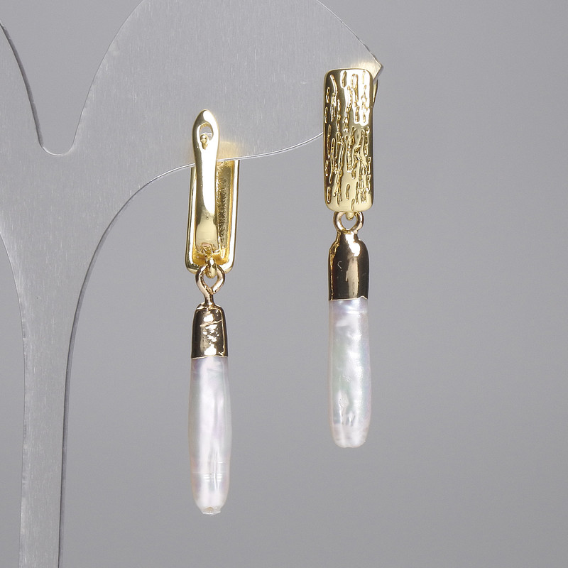 Baroque Pearl Earrings 25×5, 5mm±, length 50mm± (assorted sizes)