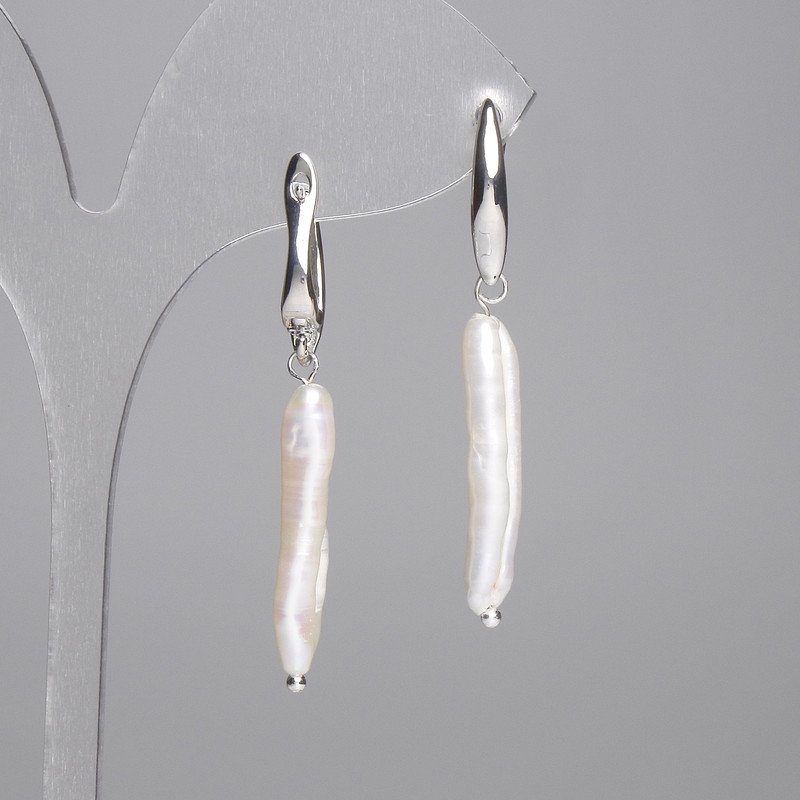 Baroque Pearl Earrings 27x5mm±, length 45mm± (assorted sizes)