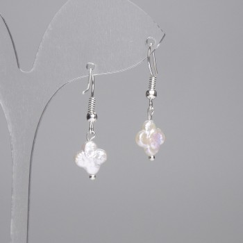 Baroque Pearl Clover Earrings 10mm+-, length 30mm+-