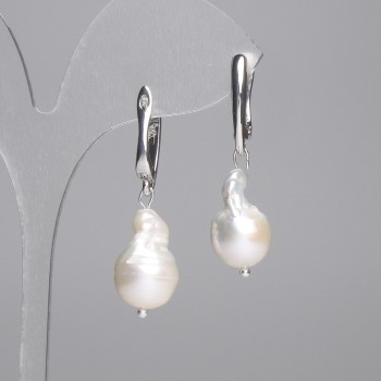 Baroque Pearl Earrings 18×11mm+-, length 42mm+-