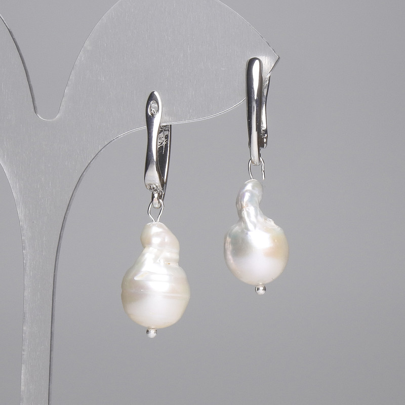 Baroque Pearl Earrings 18×11mm+-, length 42mm+-