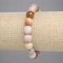 Fossilised Coral Smooth Bead Bracelet, 10mm Diameter +-, Length 18cm +- Stretch
