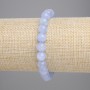 Aquamarine Bracelet, smooth round bead, diameter 8mm+-, length 18cm+- stretch