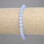 Aquamarine Bracelet, smooth round bead, diameter 6mm+-, length 18cm+- stretch